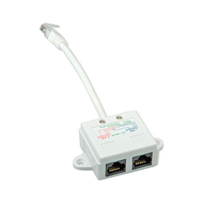 RJ45 Adapter Y (T)  Cat.5e/Class D, 1×RJ45 - 2×RJ45, M/F, UTP, bijeli